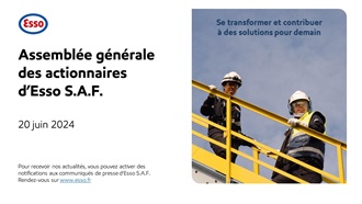 Couverture de la présentation de l'Assemblée Générale Ordinaire des actionnaires d'Esso S.A.F. 2024